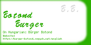 botond burger business card